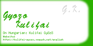 gyozo kulifai business card