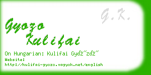 gyozo kulifai business card